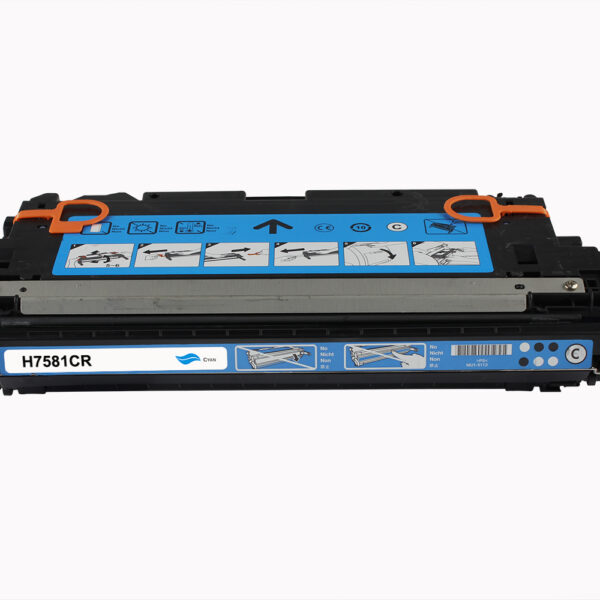 Compatible HP Q7581A Cyan Toner Cartridge