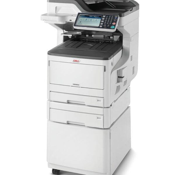 Refurbished OKI MC853dnct A3 Colour Multifunction LED Laser Printer 3 Trays and Stand
