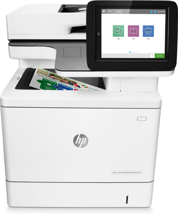 Refurbished HP A4 LaserJet Colour Managed E57540dn MFP 3GY25A ...