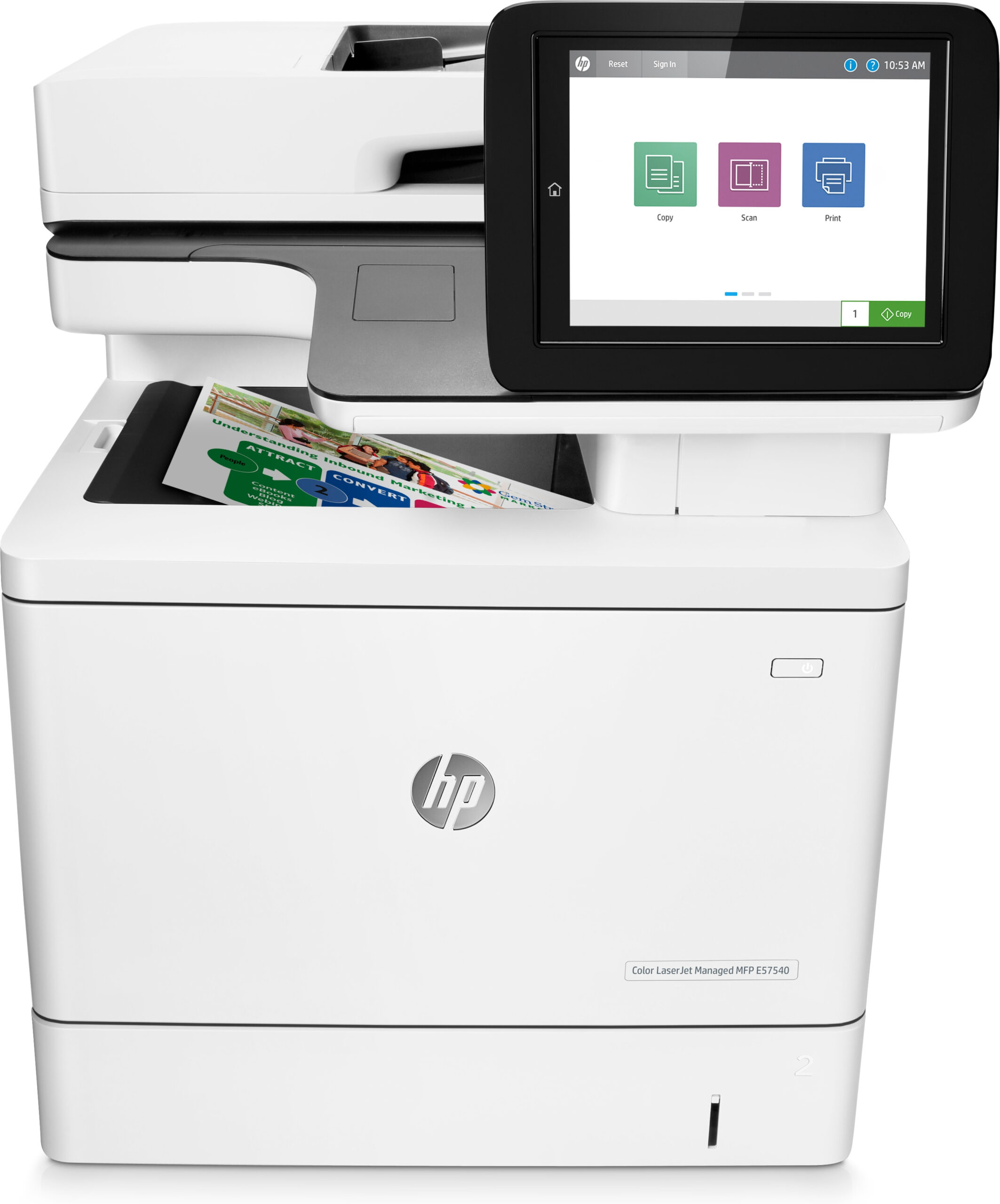 Refurbished HP A4 LaserJet Colour Managed E57540dn MFP 3GY25A ...