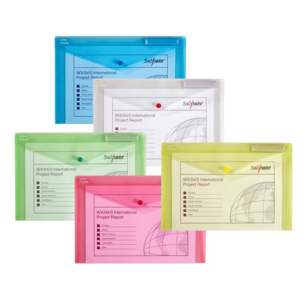 Snopake Polyfile Foolscap Classic Assorted- 5 Files