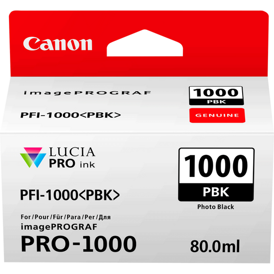 OEM Canon 0546C001 PFI-1000PBK ink cart PHOTO BLACK