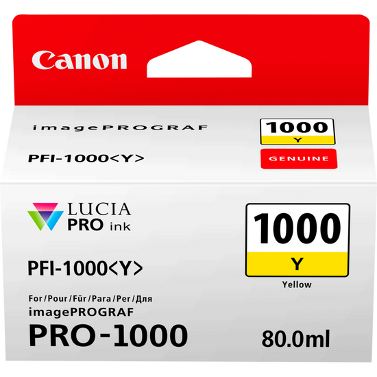 OEM Canon 0549C001 PFI-1000Y ink cart YELLOW