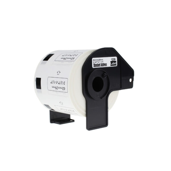 Comp Brother DK-11209 Small White Paper Add Labels Roll of 800 (62mm x 29mm)