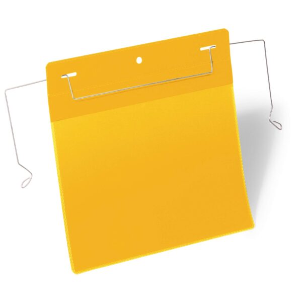 Durable Wire Hanger Pocket A5 Yellow (50)