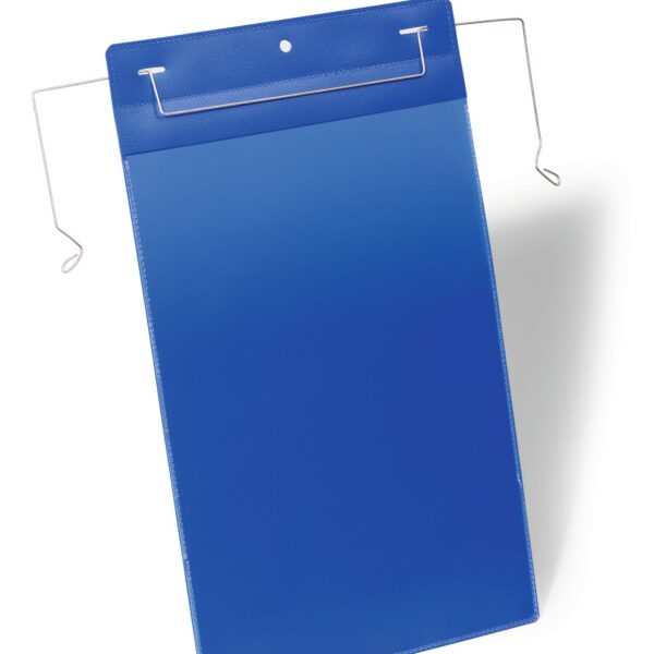 Durable Wire Hanger Pocket A4 Blue (50)