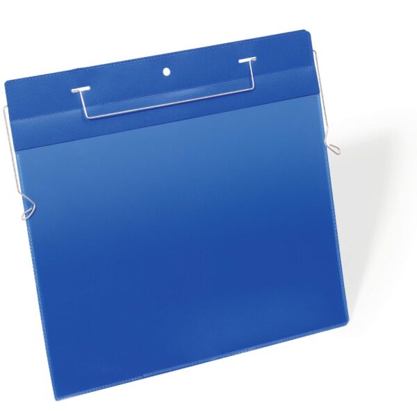 Durable Wire Hanger Pocket A4 Blue (50)