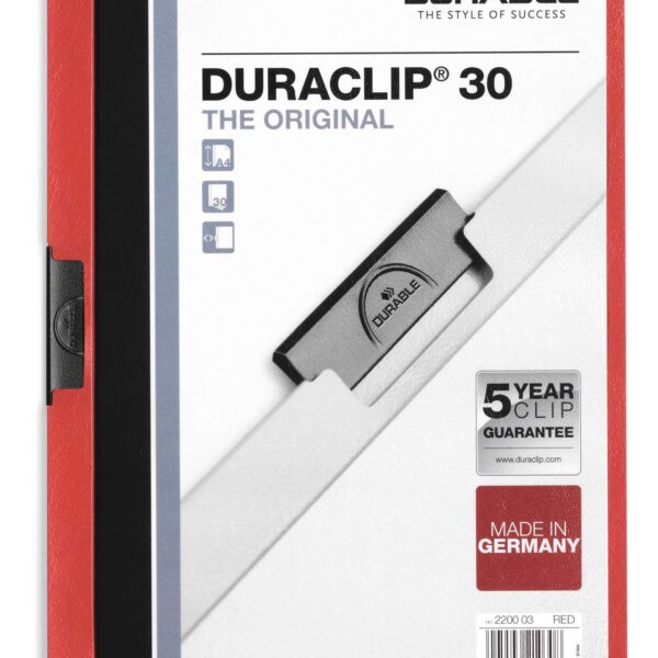 Durable DURACLIP 30 A4 Folder Red (25)