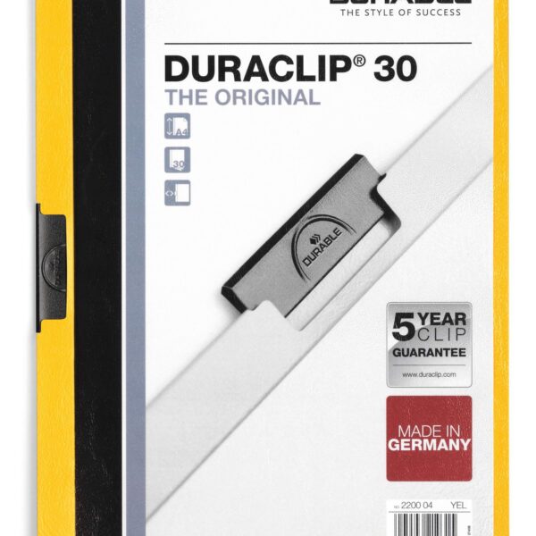 Durable DURACLIP 30 A4 Folder Yellow (25)