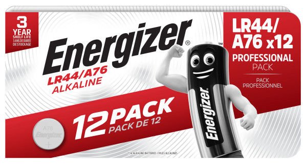 Energizer Alkaline LR44 Coin Cell  Pack of 12