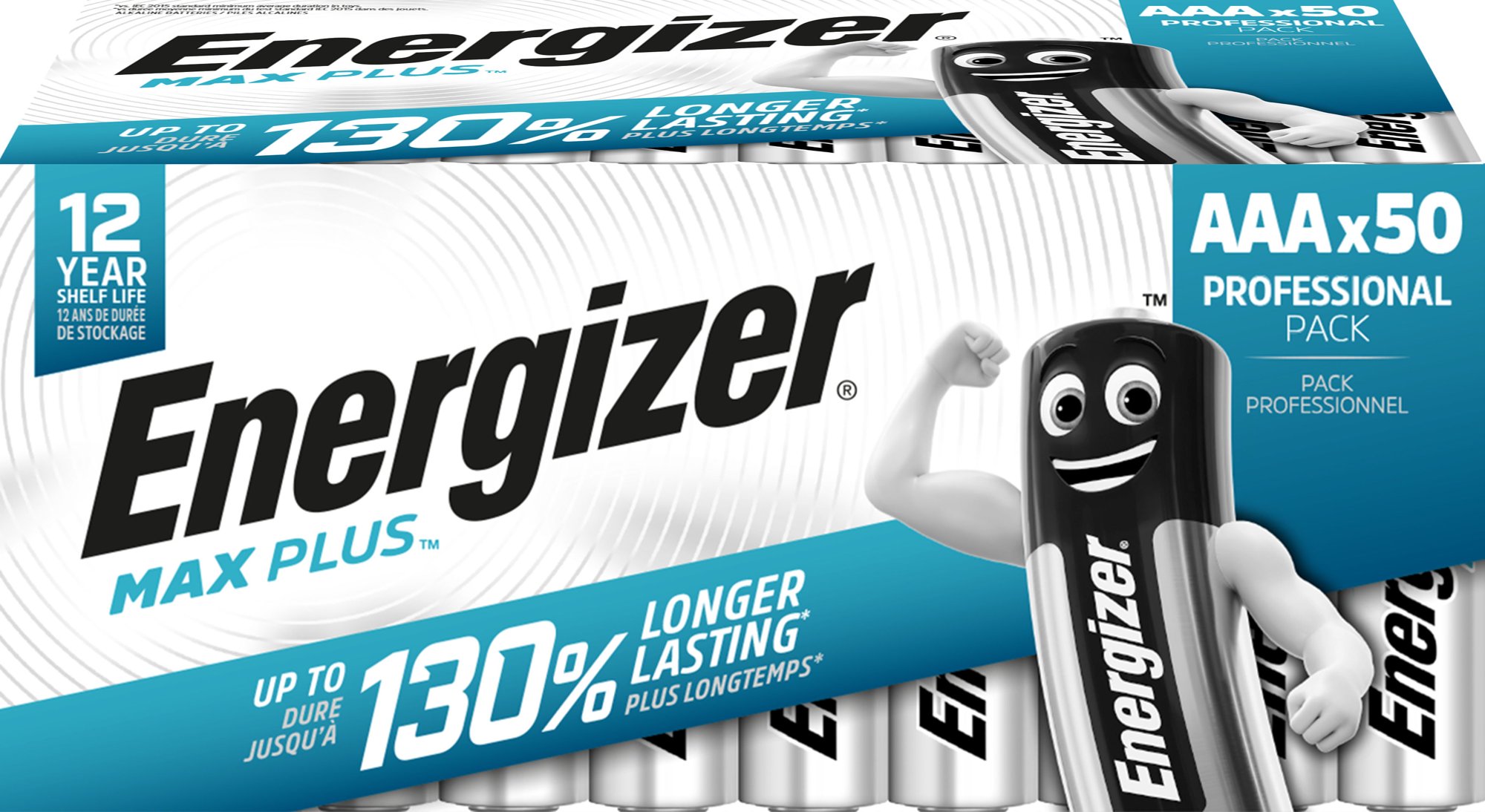 Energizer Max Plus Alkaline AAA Battery Pack of 50
