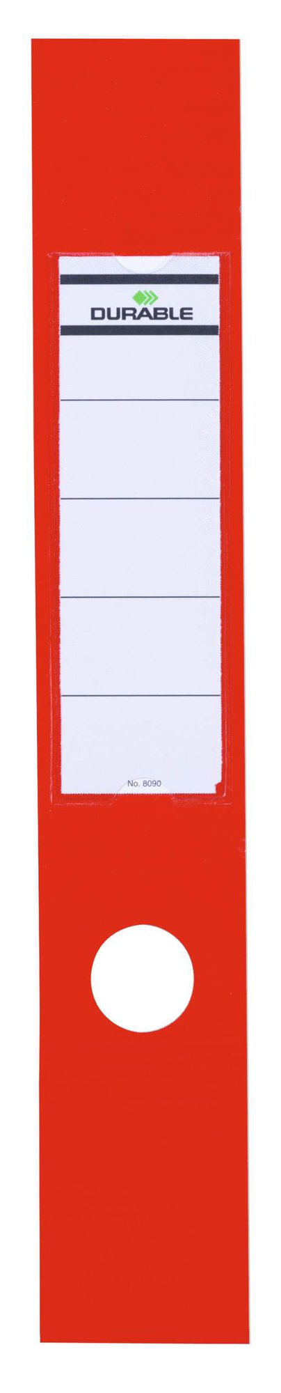 Durable ORDOFIX Spine Label 60mm Red (10)