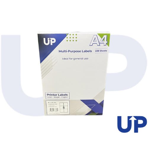 Comp A4 Multipurpose Labels 6 Per Sheet 99.1 x 93.1mm (White) Pk of 100