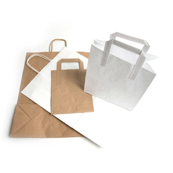 White Paper Carrier Bags 540 x 150 x 490mm (150)